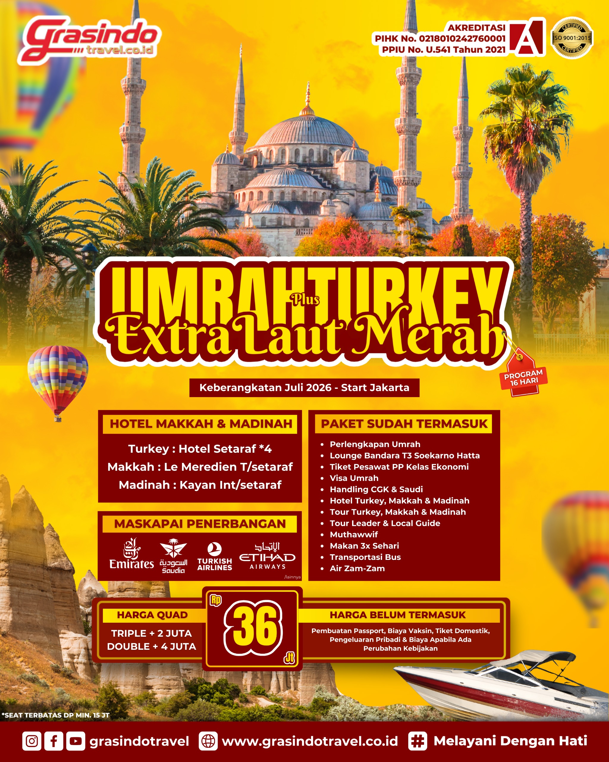 Umrah Plus Turkey & Laut Merah