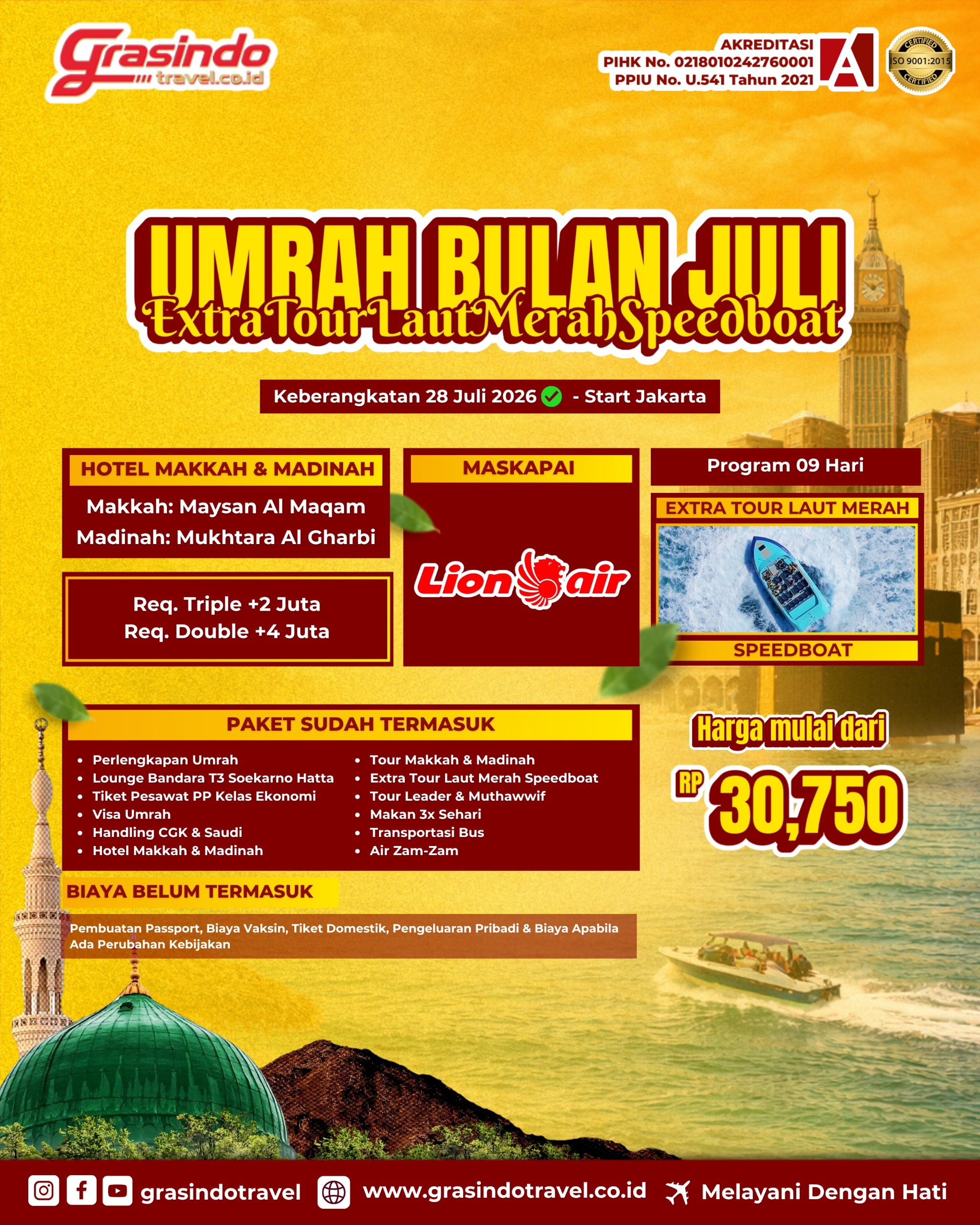 UMRAH EXTRA TOUR LAUT MERAH
